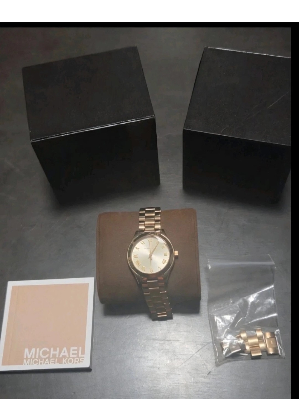 Michael Kors MK3456 Slim Mini Runway Gold Watch Set